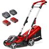 Einhell RASARRO 36/34 Kit Power X-Change (36 V, 34 cm di larghezza di taglio, fino a 300 m², cestino di raccolta da 30 l, altezza di taglio 25 - 65 mm, con 2 batterie da 3,0 Ah + 2 caricabatterie)