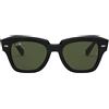 Ray-Ban Occhiali da Sole RB2186 901/31 State Street Nero/Verde G-15 Unisex
