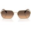 Prada Occhiali da Sole PRA51S ZVN50C Oro/Marrone Sfumato Unisex