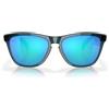 Oakley Occhiali da Sole OO9013 9013F6 Frogskins Nero/Azzurro Unisex Polarizzati