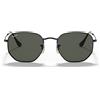 Ray-Ban Occhiali da Sole RB3548N 002/58 Hexagonal Nero/Verde G-15 Unisex Polarizzati