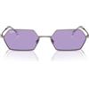 Ray-Ban Occhiali da Sole RB3728 004/1A Yevi Colore Argento/Viola Unisex