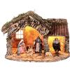 Holyart Capanna Natività con luci 35x45x25 presepe Napoletano statuine 12 cm, Vuota