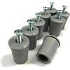 Selve Fermaporta per tapparelle, 40 mm/28 mm, chiuso/aperto, bianco o grigio, incl. vite e disco (4 paia da 28 mm, grigio aperto)