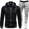 Generico Tuta Uomo Felpa con Cappuccio e Lunghe Pantaloni Tute da Ginnastica Full Zip Sportiva Felpa Uomo Tute Uomo Complete Offerte Invernali Con Cappuccio Tute Calcio
