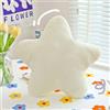 KOWAKA Cuscino di peluche a forma di stella, cuscino imbottito per decorazione della casa (50 cm, bianco)
