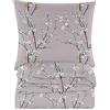 Cotton Market Completo Lenzuola Matrimoniali Cotone - 135x200 cm - Copripiumino Matrimoniale Set con Cuscino 70x80cm - Biancheria da Letto a Fantasi - Grigio, Albero e Fiori