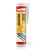 Fischer SNF Silicone Sigillante Legno Bianco, Pavimenti e Finestre, Neutro a Basso Modulo, Elastico, per Serramenti, Porte, Infissi, Inodore, Esterno/Interno, 9379