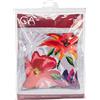 Collection D'Art Collezione D' Arte 5226 Fiori Eleganti N ° 1 Kit di Cuscino Grandi Fori Cotone Multicolore 50 x 45 x 0,1 cm