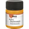 Kreul 77562 - Vernice acrilica neon, bicchiere da 50 ml in arancione neon, acrilico fluorescente - vernice day glow a base d'acqua, cremosa semi-opaca con intensa luminosità su fondo bianco.