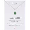 LUUK LIFESTYLE Collana con Ciondolo Pietra Vintage, Argento, 50cm