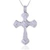 Halukakah Collana Pendente Croce per Uomini in Moissanite,5,0 ct Diamanti Coltivati in Laboratorio,Placcato in Oro Bianco Platino Argento Sterling 925,Catena a Scatola 45cm,Gioielli Religiosi di Lusso