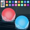 Joycabin Giocattolo da bagno per bambini, 2 pezzi, palla a LED per vasca da bagno, giocattolo per bambini con telecomando, 16 colori regolabili, giocattolo per l'acqua per bambini, giocattolo per vasca da