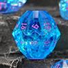 FONVGOGO DND - Set di dadi in resina Dungeons and Dragons, 7 dadi poliedrici D&D con confezione regalo DND (S blu e viola)