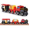 HOTUT reno a Vapore a Batteria, Treno-Merci Con Collegamento Magnetico Locomotiva, Trenino Elettrico per Bambini Trenino Giocattolo, Set di proiettili per Motore Compatibile con Thomas e Brio