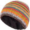 Pachamama - Berretto in lana da donna, foderato in pile, a mano, a righe, multicolore, taglia unica, fatto a mano, extra caldo, commercio equo
