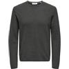 Only & Sons Maglione Uomo ONLY&SONS Manica Lunga Girocollo Cotone Comodo Elegante Maglia, Colore:Grigio, Dimensione Maglia:M