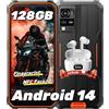Blackview BV4800 Pro Smartphone Rugged(NFC) Android 14 12GB+128GB/2TB TF, 6,56 HD+,16MP+8MP/Fingerprint/Face ID/Vetro Corning/OTG/GPS/IP68 IP69K/FM/4G Dual SIM Telefono Indistruttibile
