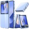 JETech Cover per Galaxy Z Flip 7 FE 2025 / Z Flip 6 2024, Cristallo Trasparente PC Rigido Guscio, Antigraffio Antiurto Sottile Protettiva Cellulare Custodia (Blu)