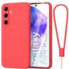 Fyriswho Cover per Samsung Galaxy A55 5G Custodia + 1 Vetro Temperato, Cover Samsung Galaxy A55 5G Morbida Silicone TPU Resistente Ai Graffi Case Cover con Samsung Galaxy A55 5G (6.6) - Rosso