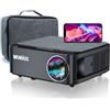 WiMiUS Videoproiettore WiFi Bluetooth, 18000 Lumen Proiettore Full HD 1080P Supporta 4K, WiMiUS Proiettori con 4D Correzione Trapezoidale, Zoom 50% per Home Cinema PPT, iOS/Android Smartphone(Borsa Inclusa)
