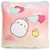 NICI cuscino MOLANG quadrato 30x30cm colorato - Soffice cuscino morbido per bambini, bambine, neonati e amanti dei peluche - Ideale a casa, all'asilo o in viaggio - 61676