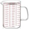 Luvan 1500 ml/6 Tazze/51 oz Bicchiere Dosatore in Vetro, Facile da Leggere con 3 Scale di Misura (Ml/Oz/Tazza), Bicchiere Dosatore da Cucina in Vetro Borosilicato Resistente al Calore