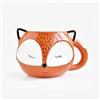 Hosoncovy Tazza in ceramica 3D a forma di animale da 550 ml, con manico, tazza da caffè e tè, tazza regalo (volpe)