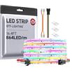 BTF-LIGHTING FCOB COB RGB WS2811 IC Indirizzabile Striscia LED DC24V 5M 864LEDs/M 26W/M 12mm Bianco PCB Inseguimento Colore Flessibile ad alta densità Corda LED IP30 NON Impermeabile (Solo Striscia)
