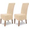 sh SCHEFFLER-HOME LIVE HOMESTYLE SCHEFFLER-Home - Set di 2 coprisedia elasticizzati Sofia, in flanella, con schienale alto, con elastico, colore: crema