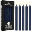 DECO EXPRESS Candele Coniche Set da 15 Candele Rustiche Fatte a Mano Candela Natalizia Durata di Combustione di 9 Ore Senza Profumo (Blu navy - Confezione da 15)