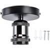 YWBL-WH Portalampada da Soffitto Vintage E27 E26 Design Classico Nero Perla per Illuminazione di Stile per Casa Hotel Ristoranti e Locali
