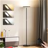 PreeOtti Lampada da Terra LED, 36W Dimmerabile Piantana Lampada da Terra, 3000K-5000K Stepless Lampada Salotto con Telecomando e Tocco per Soggiorno Ufficio Camera da Letto(Nero)