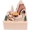 VOANZO Carillon a Forma di Treno, Carillon in Legno di faggio con Cannone in re Maggiore, Regalo Artigianale in Legno per Compleanno, San Valentino, Natale, Decorazioni per la casa