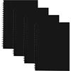 Catime 4 PCS Quaderno A5 Per Artisti, 100 Pagine/50 Fogli Quaderno Bianco, Rilegatura a Spirale Album da Disegno, Blocco Schizzi Per Dipingere, Schizzi, Scarabocchi, Acquerello, Diario, Paesaggio (Nero)