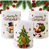 BOOMTOP 12pz Portacandele da Tavolo Natale in Plastica Paralumi Lanterne Candele Tea Lights Cover Candele Plastica Decorazione per Festa di Natale Inverno