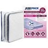 ASK Pack Custodia Materasso Ancora - 140x200cm, 120micron | Cerniera ad ancora, misure XS-XXL, impermeabile, antistrappo, per trasloco e stoccaggio