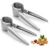 SHMSHNG Schiaccianoci in acciaio inox, a forma di imbuto, resistente agli spruzzi, multifunzione, set di pinze per noci, noci, girasole, mandorle, nocciole, pistacchi (2 pezzi)