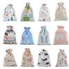 EIHI 12 sacchetti regalo natale sacchetti natalizi piccoli in Cotone sacchetti confetti matrimonio juta bomboniere sacchetti juta per sacchetto Matrimonio Battesimo Comunione Compleanno-10 * 14cm