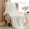MIULEE Coperta Plaid Coperta Pile Matrimoniale Arredamento Bohémien Coperta Divano e Singolo e Matrimoniale Letto Decorazioni Casa Poltrona 125x150 CM Bianco