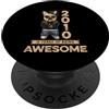 Coole Geburtstagsshirts für Hundeliebhab 2010 15 Anni di Being Awesome Bulldog Cane Vintage PopSockets PopGrip Adesivo