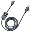 Xoopar - Multi Cavo USB 3 in 1 Caricabatterie Rapido Da 100 W Compatibile Con Tutti Gli Smartphone Caricabatterie Universale Rapido In Plastica Riciclata - Presa USB USB-C Lightning - Mr ALU Nero