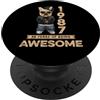 Coole Geburtstagsshirts für Hundeliebhab 1987 38 Anni di Being Awesome Bulldog Cane Vintage PopSockets PopGrip Adesivo