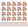 METALLIXITY Occhielli con Rondelle (11 x 6 x 5mm) 200pz, Ferro Kit Guarnizione Placcatura - per Pelle Tela Abbigliamento Fai-da-Te Artigianato Fabbricazione, Rose Tono