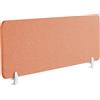 Beliani Pannello Divisorio Fonoassorbente per scrivania in PET rosso chiaro 130 x 40 cm