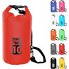 POPOYU 10L Borsa Impermeabile,Rosso Waterproof Zaino Impermeabile Sacco Impermeabile con Tracolla Regolabile,2L/5L/10L/15L/20L/30L Dry Bag per Outdoor Sport Acquatici,Barca, Pesca, Rafting, Nuoto