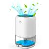 EGLEMTEK Deumidificatore Casa Tecnologia Peltier Timer Spegnimento Automatico Luce LED Colorata Portatile Super Silenzioso Adatto Camera Ufficio Bagno Cucina Soggiorno Design Perosa Bianco 25 x 15 x 15 Cm