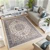 TAPISO Colorado Tappeto Pelo Corto Resistente Design Tradizionale Crema Beige Motivo Floreale Orientale Ornamenti Bordo Chiaro Camera Salotto Soggiorno Sala Oeko-Tex 60 x 100 cm