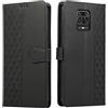Vaitasy Custodia per Xiaomi Redmi Note 9 Pro/Note 9S Flip Pelle PU Xiaomi Redmi Note 9S Supporto Funzione Portafoglio Cover Magnetico Folio Custodia Xiaomi Redmi Note 9 Pro Nero