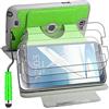 ebestStar - Cover Compatibile con Samsung Galaxy Note 2 N7100 Custodia Protezione Pelle PU con Supporto Rotazione 360 +Mini Penna +3 Pellicole plastica, Verde [Apparecchio: 151.1x80.5x9.4mm, 5.5'']